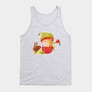 Elfs Factory. Little elf pastry chef Tank Top